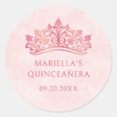 ピンクティアラクラウンエレガントキンセアニェラ ラウンドシール (正面)