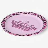 ピンクティアラパーティープレート ペーパープレート (アングル)