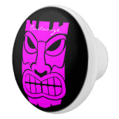 ピンクティキ彫刻サンダーコーブ セラミックノブ (右)