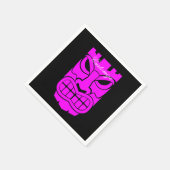 ピンクティキ彫刻サンダー_コーブ スタンダードカクテルナプキン (角)