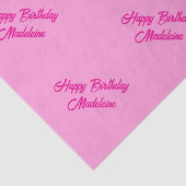 ピンクティッシュペーパーと自分の文字 薄葉紙 (詳細)