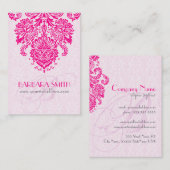 ピンクティントダムホットピンクフローラオーナメント 名刺 (正面/裏面)