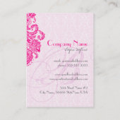 ピンクティントダムホットピンクフローラオーナメント 名刺 (裏面)