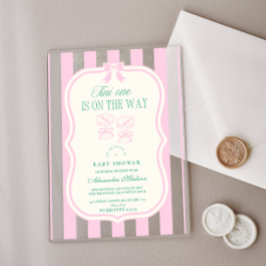 ピンクティーニ1は赤ちゃんシャワーの途中にある アクリル招待状