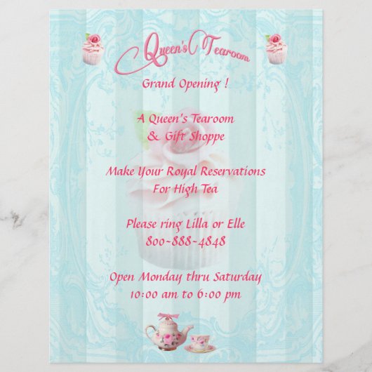 ピンクティーバラカップケーキフライヤー チラシ (正面)