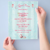 ピンクティーバラカップケーキフライヤー チラシ (手)