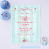 ピンクティーバラカップケーキフライヤー チラシ (シングル)