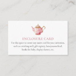 ピンクティーパーティーシャワーエンクロージャカード エンクロージャーカード