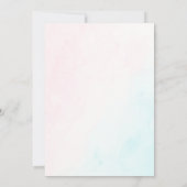 ピンクティーパーティータイムフォーティー誕生日 招待状 (裏面)