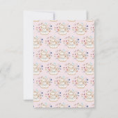 ピンクティーパーティーブライダルシャワー サンキューカード (裏面)