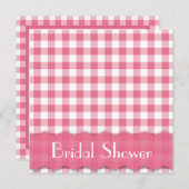 ピンクティーパーティーブライダルシャワー 招待状 (正面/裏面)