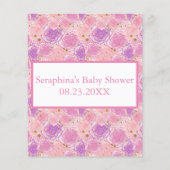 ピンクティーパーティーベビーシャワー予測とアドバイス (裏面)