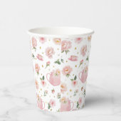 ピンクティーパーティーベビーシャワー紙カップ 紙コップ (右)