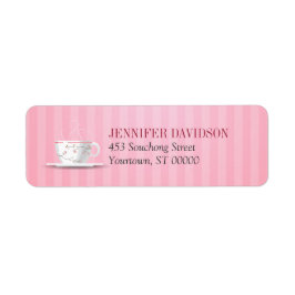 ピンクティーパーティー差出人住所 ラベル