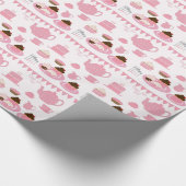 ピンクティーパーティー ラッピングペーパー (角)