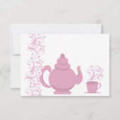 ピンクティーポットとデイジーレシピカード (裏面)