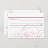 ピンクティーポットとデイジーレシピカード (正面/裏面)