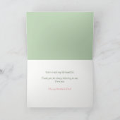 ピンクティーポットフローラリースマザーズデイ カード (内部)