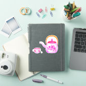 ピンクティーポット シール (iPadカバー)