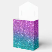 ピンクティール（緑がかった色）アクアブルー&パープルスパークリーグリッター フェイバーボックス (オープン)