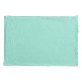 ピンクティール(緑がかった色) カラフル 枕カバー (裏面)