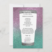 ピンクティール(緑がかった色)フローラグリッタータンブラ気にーの指示 (裏面)