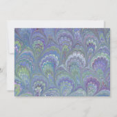 ピンクティール(緑がかった色)ブルーSweet sixteenマスカレードパーティー 招待状 (裏面)