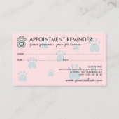 ピンクティール（緑がかった色）ポーロゴペエレガントットアポイントメント 名刺 (正面)