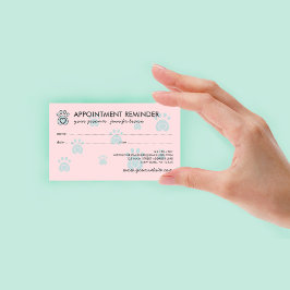 ピンクティール（緑がかった色）ポーロゴペエレガントットアポイントメント 名刺