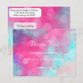 ピンクティール（緑がかった色）ラベンダーウォーターカラー《写真》ぼけ味ありがとう ポストカード (正面/裏面)