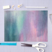 ピンクティール（緑がかった色）抽象芸術 薄葉紙 (クラフト)