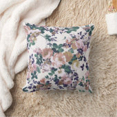 ピンクティール（緑がかった色）紫金ゴールド水玉模様フローラ クッション (ブランケット)