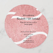 ピンクテガーリーニスをテーマにした誕生日パーティー 案内状 (正面/裏面)