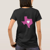 ピンクテキサス州 | I Loveテキサス州 Tシャツ (裏面)
