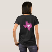 ピンクテキサス州 | I Loveテキサス州 Tシャツ (裏面フル)