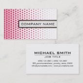 ピンクテクノドットエレガント白 名刺 (正面/裏面)