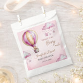 ピンクテディクラウドベビーガールありがとう フェイバーバッグ (クリップ留めされた状態)