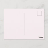 ピンクテディベアガールベビーシャワー招待状 ポストカード (裏面)