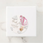 ピンクテディベアサンキューベイリーファースト誕生日 フェイバータグ (インサイチュ)