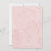 ピンクテディベアバルーンベアリーファースト誕生日 招待状 (裏面)