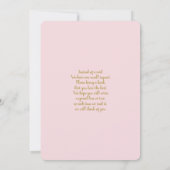 ピンクテディベアバルーンベビーシャワーガール 招待状 (裏面)