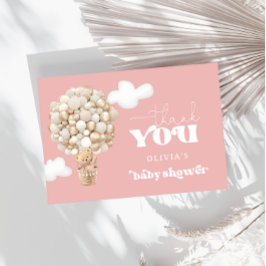 ピンクテディベアバルーン心よりお待ちいただきありがとうございます カード