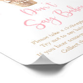 ピンクテディベアバルーン言わないベビーゲームポスター ポスター (角)