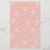 ピンクテディベアバルーン赤ちゃんシャワーゲームビンゴ チラシ (裏面)