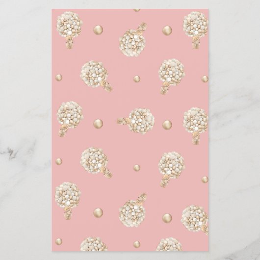 ピンクテディベアバルーン赤ちゃんシャワーゲームビンゴ チラシ (裏面)