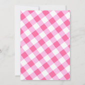 ピンクテディベアピクニックバースデーパーティーの招待 招待状 (裏面)