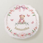 ピンクテディベアファンタジーズ ラウンドクッション (正面)