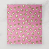 ピンクテディベアベビーシャワー プレイスカード (内部開封)