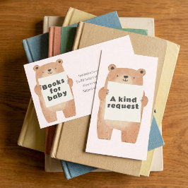 ピンクテディベアベビー依頼 エンクロージャーカード