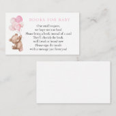 ピンクテディベアベビー エンクロージャーカード (正面/裏面)